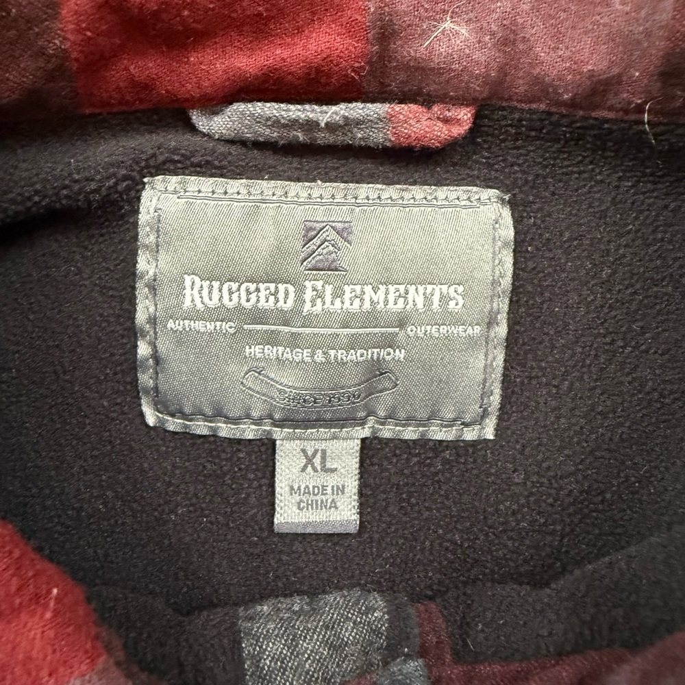 Rugged Elements Red and Black Plaid Casual Shirt XL Combo - Picture 2 of 6